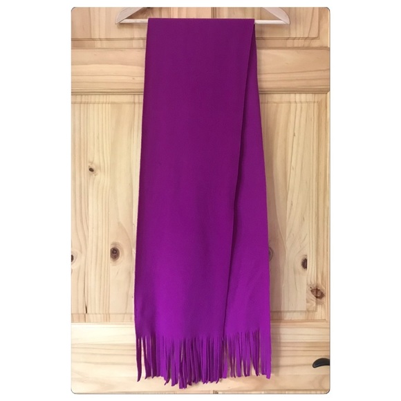 Old Navy Accessories - 🆓 Old Navy electric purple fringed fleece scarf